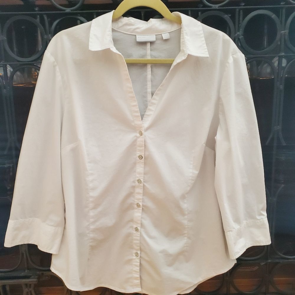 V Neck Botton Up